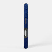 Zilver Chrome Geometrische Neushoorn Blauwe Python iPhone 16 Hoesje (Rechterkant)