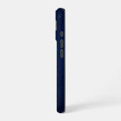 Zilver Chrome Geometrische Panter Blauwe Python iP iPhone 16 Hoesje (Linkerkant)
