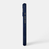 Zilver Chrome Geometrische Phoenix Blauwe Python i iPhone 16 Hoesje (Linkerkant)
