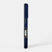 Zilver Chrome Geometrische Phoenix Blauwe Python i iPhone 16 Hoesje (Rechterkant)