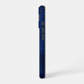 Zilver Chrome Geometrische Ram Blauwe Python iPhon iPhone 16 Hoesje (Linkerkant)