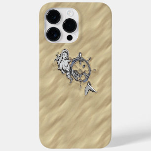 Zilver chroom als zeemeermin in het zand Case-Mate iPhone 14 pro max hoesje