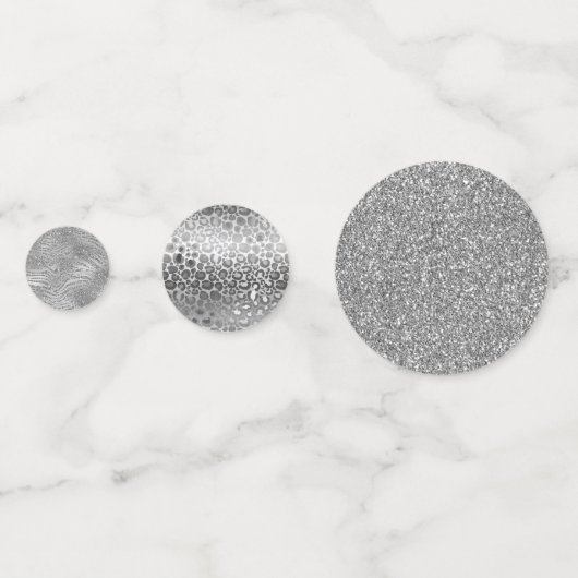 Zilver Confetti (Achterkanten)