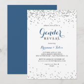 Zilver Confetti minimalistische seksfeestpartij Kaart (Voorkant / Achterkant)