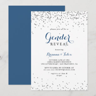 Zilver Confetti minimalistische seksfeestpartij Kaart