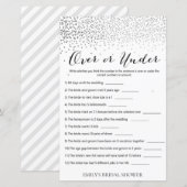 Zilver Confetti Vrijgezellenfeest Game PRINED (Voorkant / Achterkant)