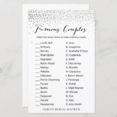 Zilver Confetti Vrijgezellenfeest Game PRINED (Voorkant / Achterkant)