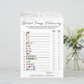 Zilver Confetti Vrijgezellenfeest Game PRINED (Staand voorkant)