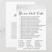 Zilver Confetti Vrijgezellenfeest Game PRINED (Voorkant / Achterkant)