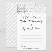 Zilver Confetti Vrijgezellenfeest Game PRINED (Voorkant / Achterkant)