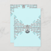 Zilver Diamanten Turquoise RSVP (Voorkant / Achterkant)