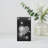 Zilver Diamonds voor juwelen Visitekaartje (Staand voorkant)