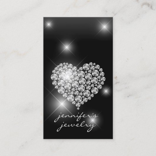 Zilver Diamonds voor juwelen Visitekaartje (Voorkant)