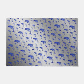 zilver, dolfijn, vis, natuur, aquatisch, design; deurmat (Voorkant)