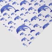 zilver, dolfijn, vis, natuur, aquatisch, design; tissuepapier (Detail)