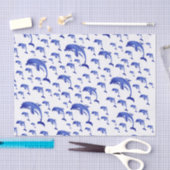 zilver, dolfijn, vis, natuur, aquatisch, design; tissuepapier (Craft)