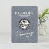 Zilver Dominicaanse Republiek paspoort Bewaar de d Save The Date (Staand voorkant)