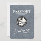 Zilver Dominicaanse Republiek paspoort Bewaar de d Save The Date (Voorkant)