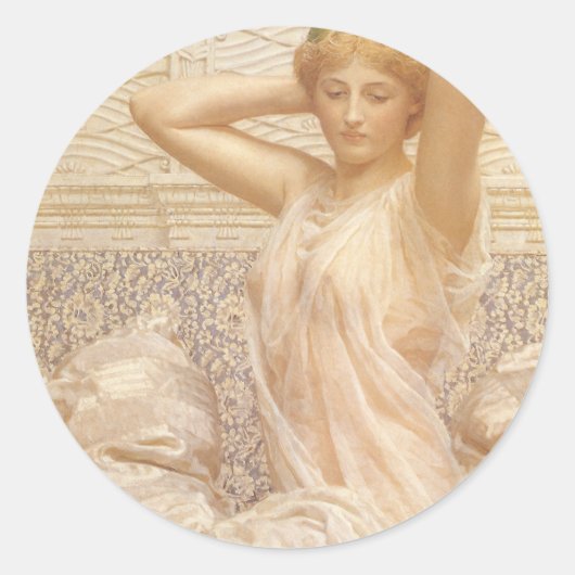 Zilver door Albert Joseph Moore, Victoriaanse fijn Ronde Sticker (Voorkant)