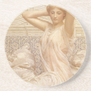 Zilver door Albert Joseph Moore, Victoriaanse Scho Zandsteen Onderzetter
