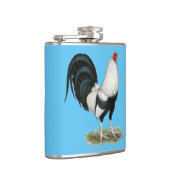 Zilver Duckwing Gamecock Heupfles (Rechts)
