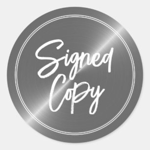 Zilver Effect, Ondertekening van het boek van de a Ronde Sticker