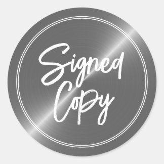 Zilver Effect, Ondertekening van het boek van de a Ronde Sticker