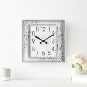 Zilver effectief vierkante klok (Huis)