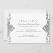 Zilver elegant  bruiloft kaart (Voorkant)