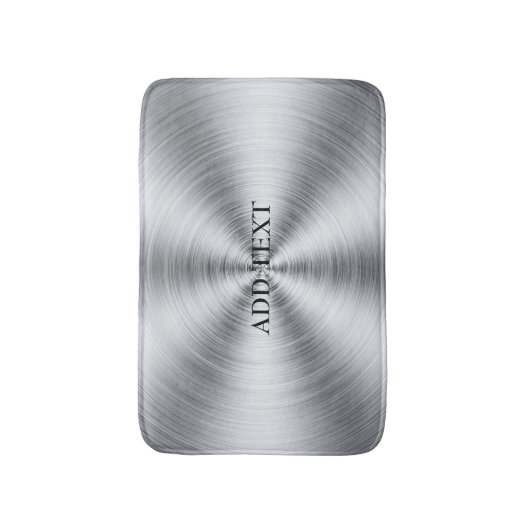 Zilver elegant modern badmat (Voorkant Verticaal)