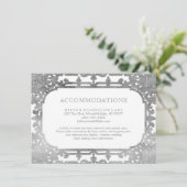 Zilver elegante   accommodatie informatiekaartje (Staand voorkant)