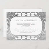 Zilver elegante   accommodatie informatiekaartje (Voorkant / Achterkant)