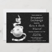 Zilver- en Black kerstsieromruilsysteem Kaart (Voorkant)