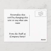 Zilver en Black Metal Look Business Bedankt Briefkaart (Achterkant)