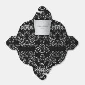 Zilver en Black Swirl Gothic Wedding Bedankdoosjes (Uitgevouwen)