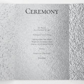 Zilver en Black Swirl Gothic Wedding Drieluik Programma (Binnenkant midden)