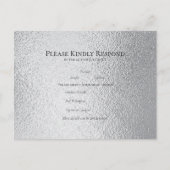 Zilver en Black Swirl Gothic Wedding Feestdagenkaart (Voorkant)