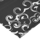 Zilver en Black Swirl Gothic Wedding Tafelkleed (Gekanteld)