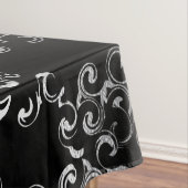 Zilver en Black Swirl Gothic Wedding Tafelkleed (Voorbeeld)
