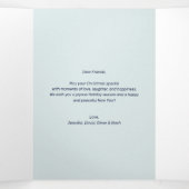 Zilver en blauw | Fantastische en heldere kerstfot Drieluik Wenskaart (Binnenkant midden)