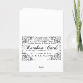 Zilver en blauw kerstgeschut feestdagen kaart (Achterkant)