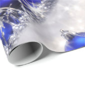Zilver- en blauw kerstpapier cadeaupapier (Rol Hoek)