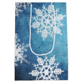 Zilver en blauw medium cadeauzakje (Achterkant)