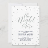 Zilver en blauw | Modern Typografie-repetitie: Din Kaart (Voorkant)