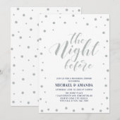 Zilver en blauw | Modern Typografie-repetitie: Din Kaart (Voorkant / Achterkant)