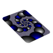 Zilver en blauw parels tot oneindig magneet (Rechterzijde)