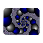 Zilver en blauw parels tot oneindig magneet (Horizontaal)