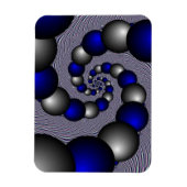 Zilver en blauw parels tot oneindig magneet (Verticaal)