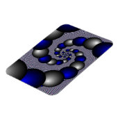 Zilver en blauw parels tot oneindig magneet (Linkerzijde)