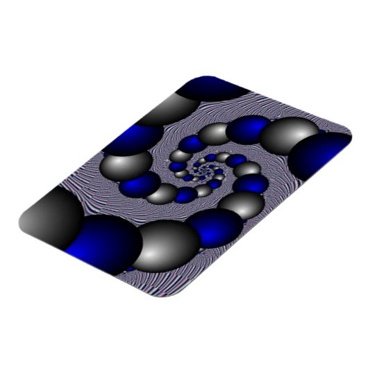 Zilver en blauw parels tot oneindig magneet (Linkerzijde)